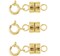 14K Magnetic Necklaces Clasp Converter Closures Jewelry Clasps Connector Chain Extender Locking Magnetic Jewelry Making Supplies for DIY Necklace Bracelet (3 pcs 14K Gold)